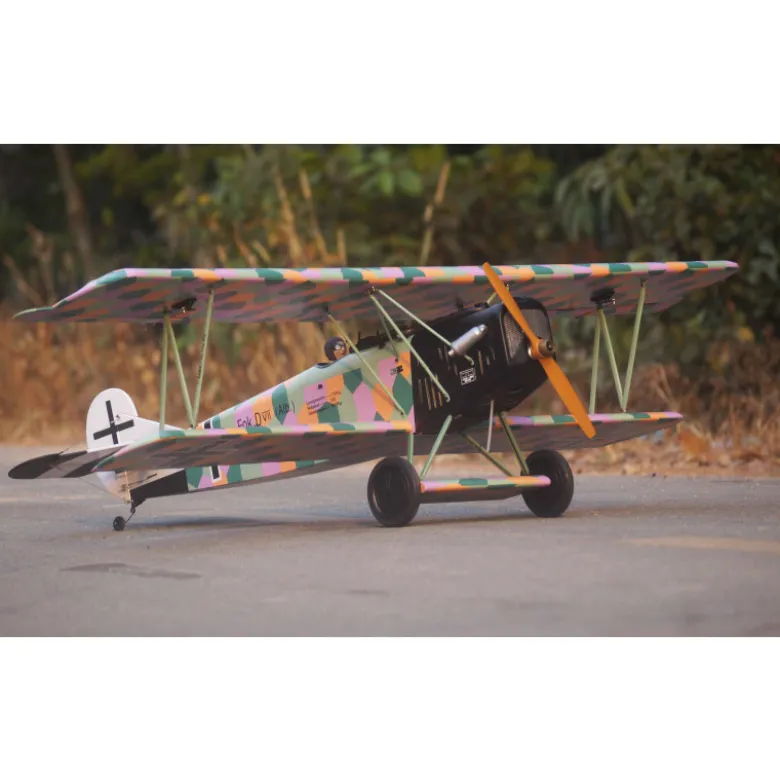 Avion VQ Model Fokker D.VII .120 size EP-GP - Blanc et noir