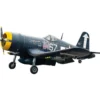 Avion VQ Models Corsair F4U bleu jaune / 1810mm ARF Warbird avec train rentrant électrique