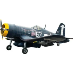 Avion VQ Models Corsair F4U bleu jaune / 1810mm ARF Warbird avec train rentrant électrique