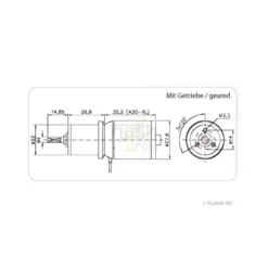 A20-6XL 10-Pole EVO Hacker + réducteur Maxon 4,4:1