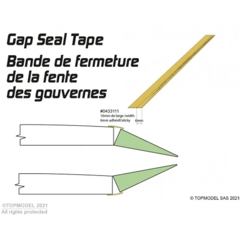 Bande fermeture gouverne Topmodel (20mm x 5m)