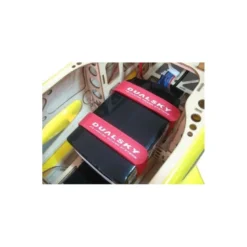 Bandes Velcro (2x noirs 2x blancs) avec passant Dualsky, 200mm