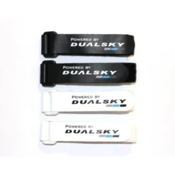 Bandes Velcro (2x noirs 2x blancs) avec passant Dualsky, 280mm