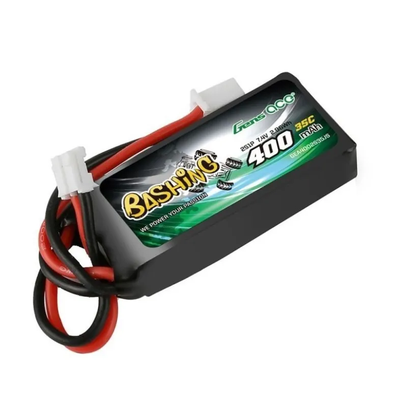 Batterie Gens Ace Bashing-series, Lipo 2S 7.4V 400mAh 35C prise JST-PHR