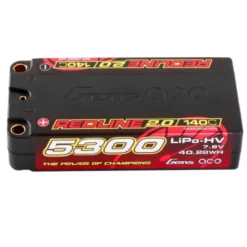 Batterie Gens Ace RedLine 2.0, Lipo Hv 2S shorty 5300mAh 140C prise 5mm