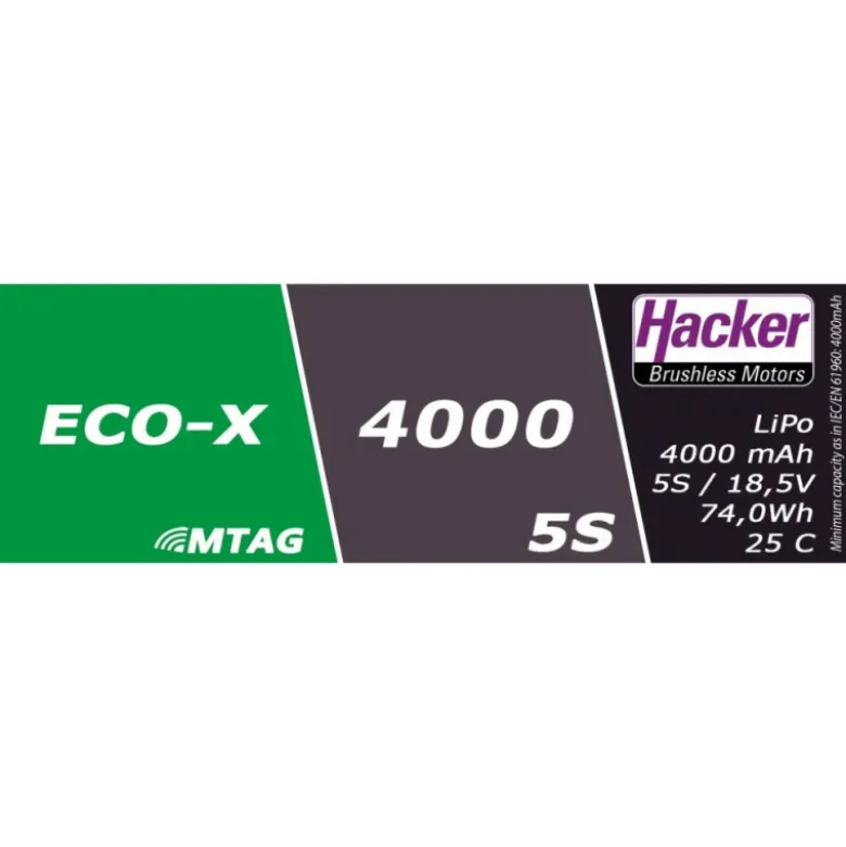 Batterie Hacker ECO-X 4000-6S MTAG