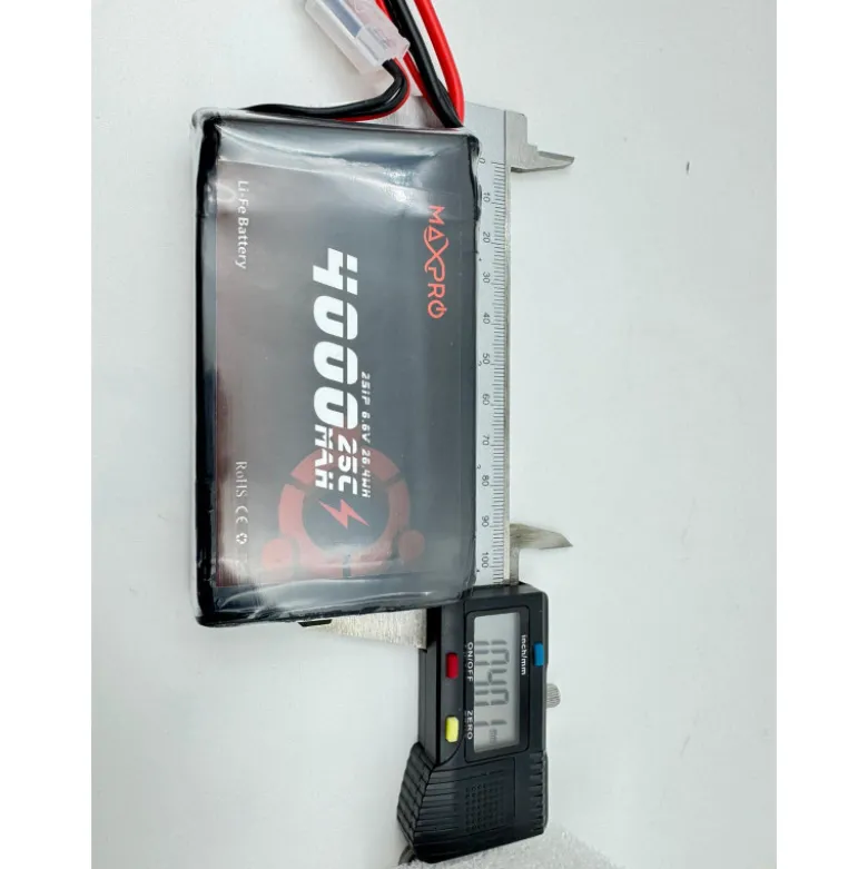 Batterie LiFe MaxPro 6.6V 4000mAh 25C JR/MPX