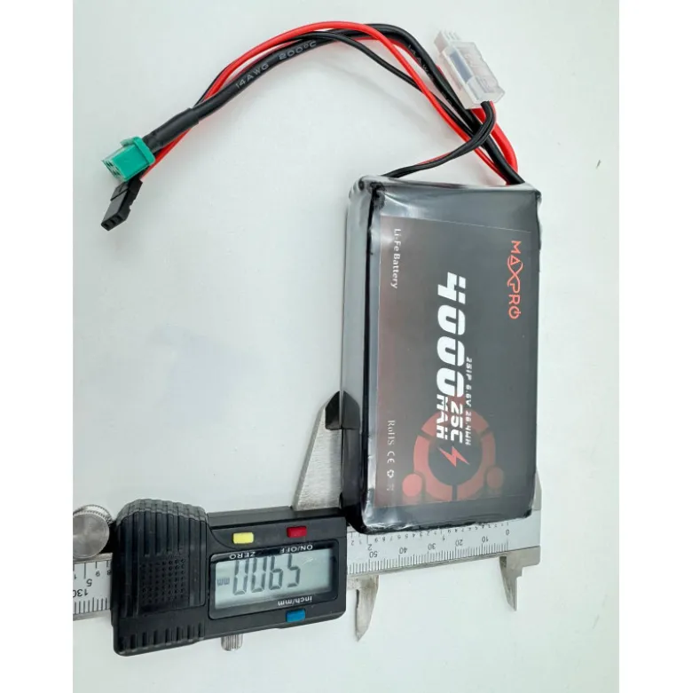 Batterie LiFe MaxPro 6.6V 4000mAh 25C JR/MPX