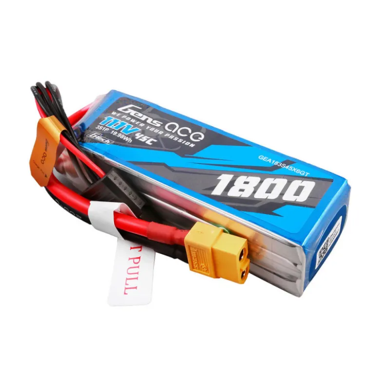 Batterie Lipo Gens ace G-Tech 1800mAh 11.1V 45C 3S1P avec prise XT60