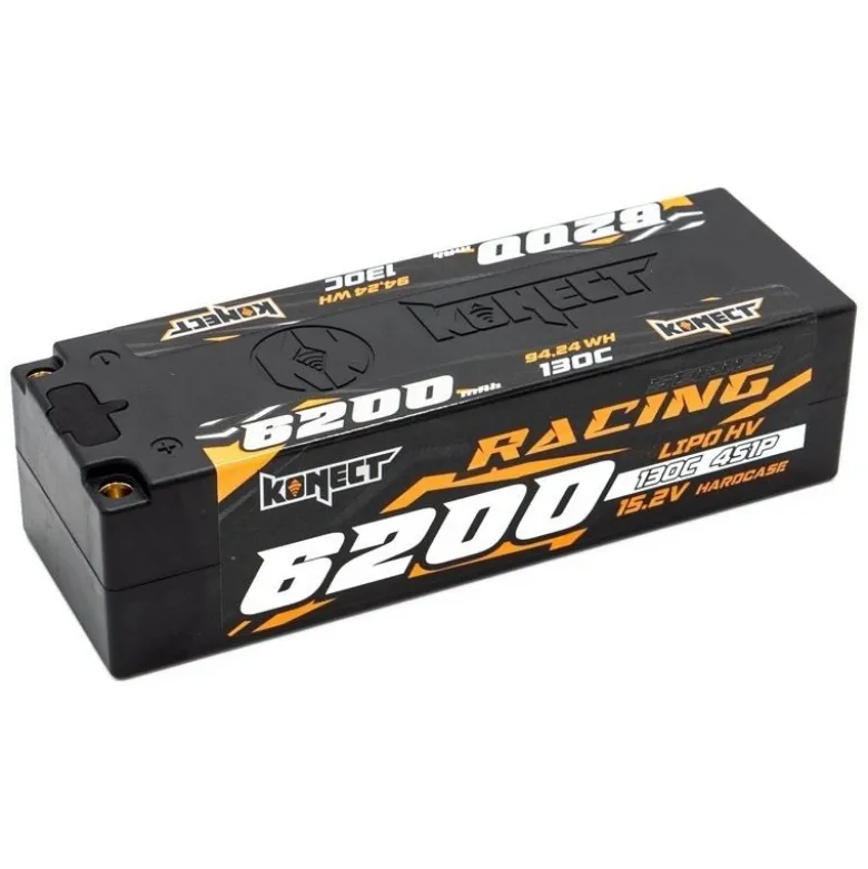 Batterie LiPo HV 4S 15.2V 6200mah 130C LOW PROFIL KONECT