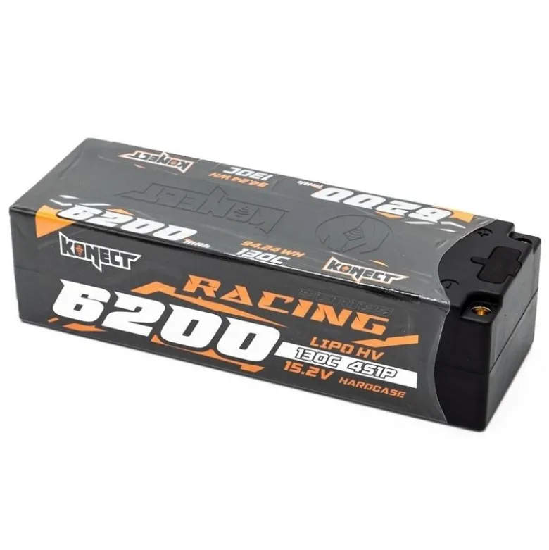 Batterie LiPo HV 4S 15.2V 6200mah 130C LOW PROFIL KONECT