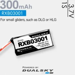 Batterie Lipo 1S 3.7V 300mAh 30C RX Dualsky