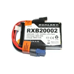 Batterie Lipo 2S 7.4V 2000mAh 20C RX Dualsky prise MPX