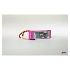 Batterie Lipo 2S 7.4V 2000mAh Straight TopFuel ECO RX Hacker
