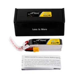 Batterie Lipo Tattu 450mAh 95C 3S1P 11.4V HV Prise XT30U-F Format Long