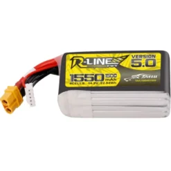 Batterie Lipo Tattu R-Line Version 5.0 1550mAh 14.8V 150C 4S1P avec prise XT60
