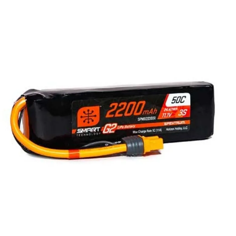 Batterie Smart G2 Lipo 3S 11.1V 2200mAh 50C IC3 Spektrum