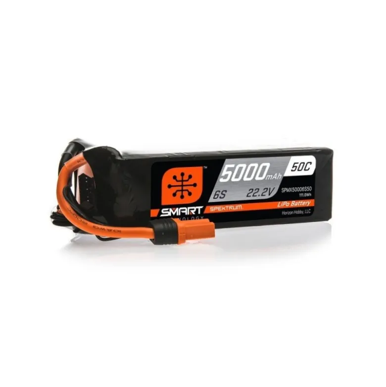 Batterie Smart Lipo 6S 22.2V 5000mAh 50C IC5 Spektrum