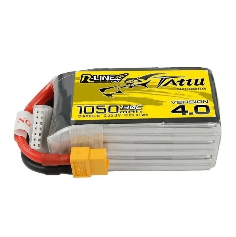 Batterie Tattu R-line V4.0 lipo 6S 22.2V 1050mAh 130C prise XT60