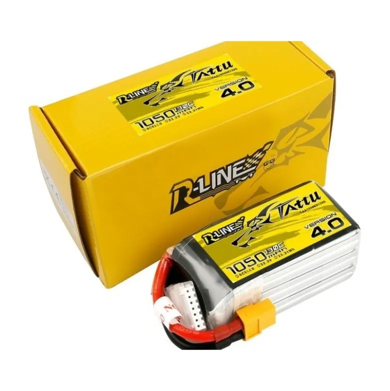 Batterie Tattu R-line V4.0 lipo 6S 22.2V 1050mAh 130C prise XT60