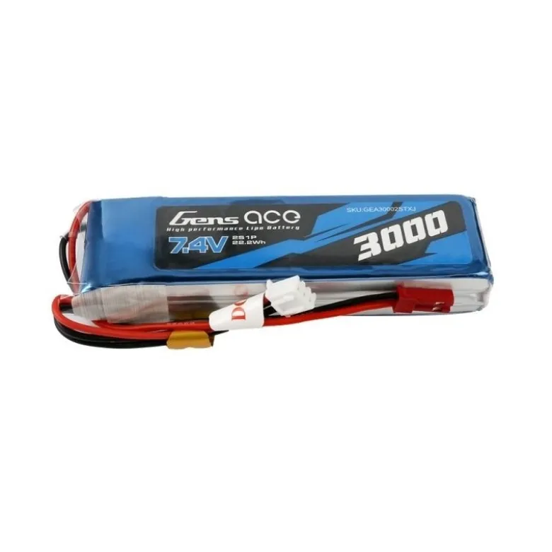Batterie Tx GensAce lipo 2S 7.4V 3000mAh pour Frsky Taranis X9D 2019 plus / SE 2019