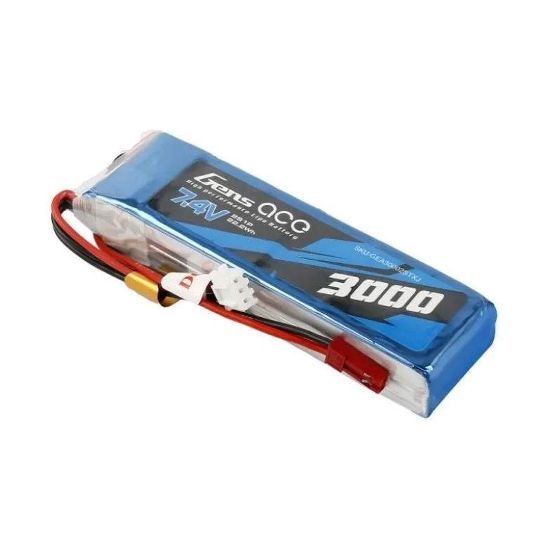 Batterie Tx GensAce lipo 2S 7.4V 3000mAh pour Frsky Taranis X9D 2019 plus / SE 2019