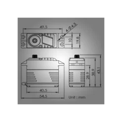 Blue Bird servo BLS-3708 43.2Kg 0.07s 76.5g