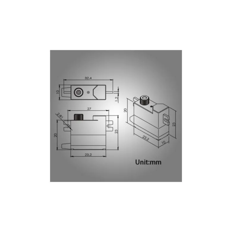 Blue Bird servo BMS-116WV+ 6.5Kg.cm 0.07s 11.3g 10mm