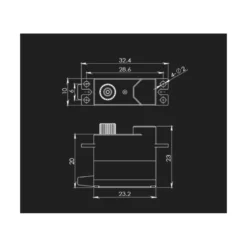Blue Bird servo BMS-126WV+6.5Kg.cm 0.07s 11.3g 10mm