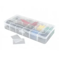 Boîte de rangement 12 compartiments modulables 260x125x43.5mm