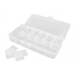 Boîte de rangement 12 compartiments modulables 260x125x43.5mm
