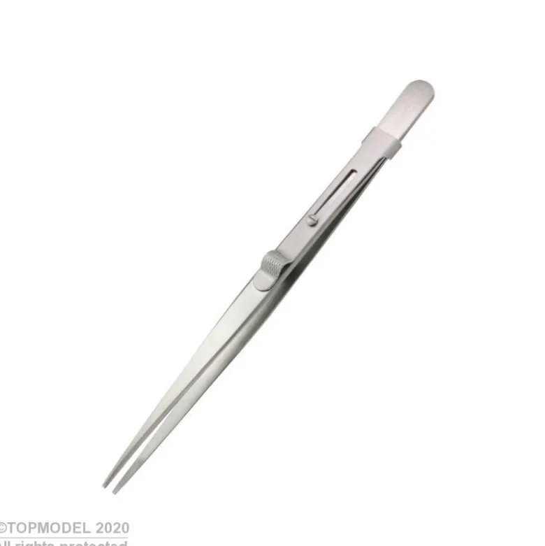 BRUCELLES INOX BEC EFFILE AVEC BLOCAGE