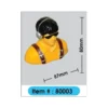 Buste de pilote peint civile avec Head set h:80mm - l:87mm 18.7g Phoenix Model