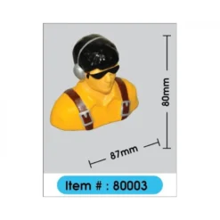 Buste de pilote peint civile avec Head set h:80mm - l:87mm 18.7g Phoenix Model