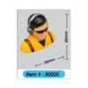 Buste de pilote peint civile avec Head set & Visor H107mm l133mm 37.6g Phoenix Model