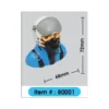 Buste de pilote peint Jet avec casque et masque H72mm l68mm 16.7g Phoenix Model