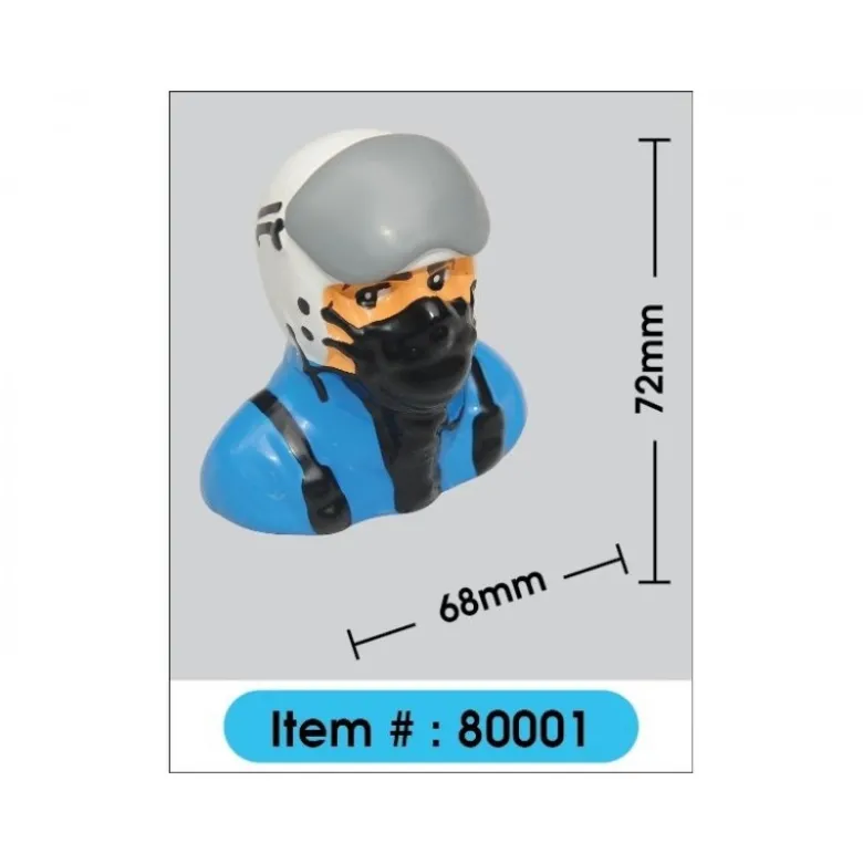 Buste de pilote peint Jet avec casque et masque H72mm l68mm 16.7g Phoenix Model