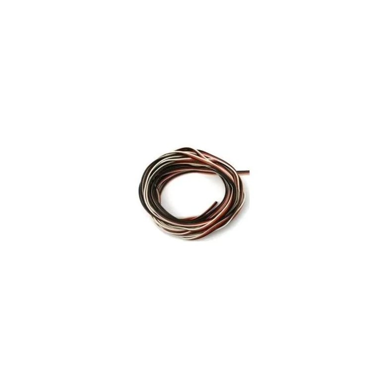 Cable Servo 3 brin FIN plat type Futaba 0,14mm² - 5m Muldental