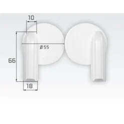 Caches-Servo plastique dia.57mm (1x paire) Topmodel CZ