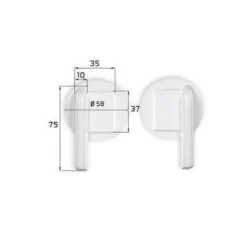 Caches-Servo plastique dia.58mm (1x paire) Topmodel CZ