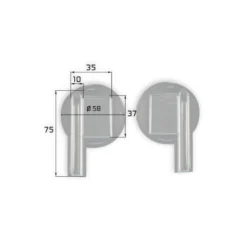 Caches-Servo plastique transparents dia.58mm (1x paire) Topmodel CZ