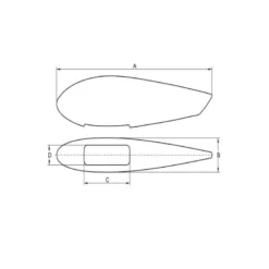 Carenage de Roue fibre L=138mm