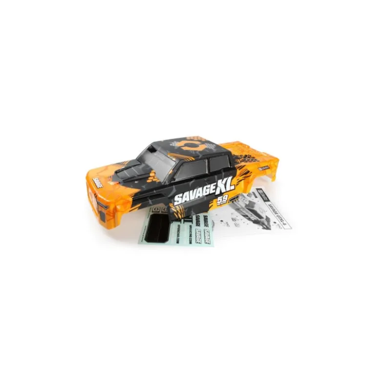 CARROSSERIE GTXL-6 KINGCAB PEINTE (ORANGE/NOIRE)