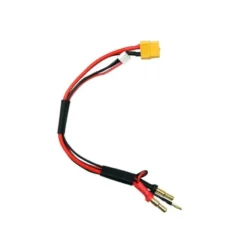 Câble de charge XT60 (XH) vers Lipo voiture 2S avec 4mm ou 5mm doré