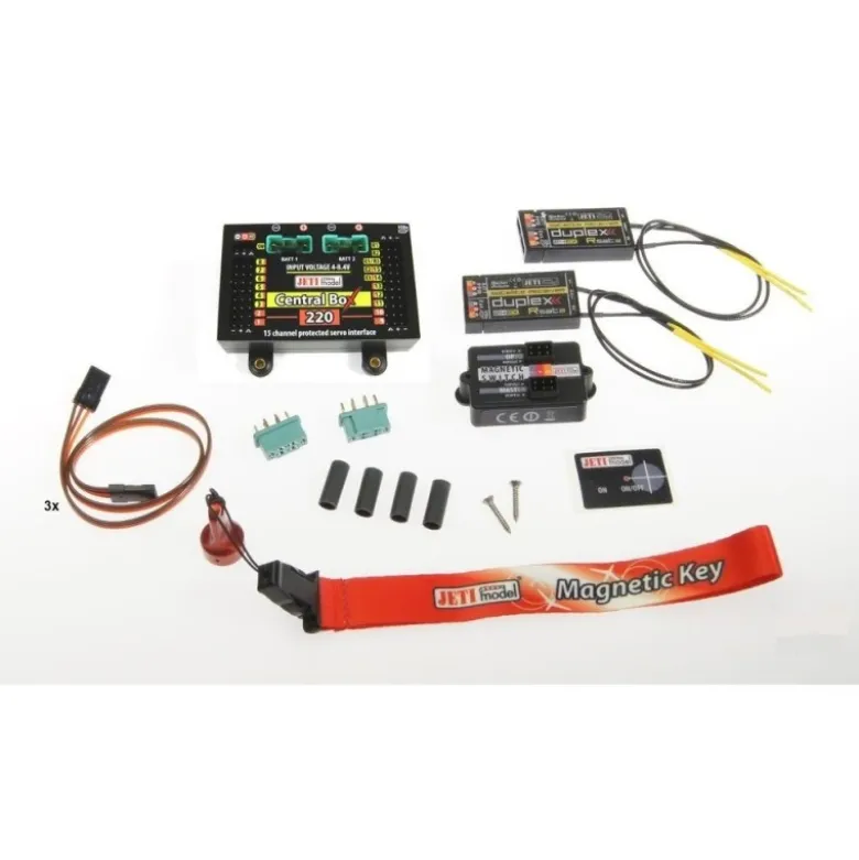 Central Box 220 Duplex 2.4EX + 2x Rsat2 + 1x interrupteur magnétique - Jeti