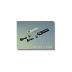 2454 - Chape M3 rotule percée 3mm + boulons (2pcs) - Mp Jet
