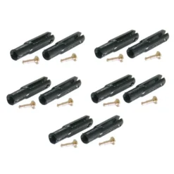 Chape nylon micro M2 noire axe metal Ø1mm (10 pcs) Mp Jet