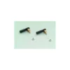 Chape à rotule en nylon M3 large - Boule fileté longue m3 avec ecrou (2pcs)