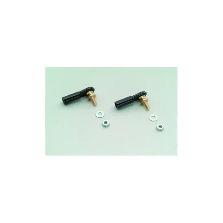 Chape à rotule en nylon M3 large - Boule fileté longue m3 avec ecrou (2pcs)