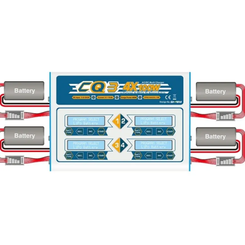 Chargeur CQ3 4x100W 12V/220V EV PEAK